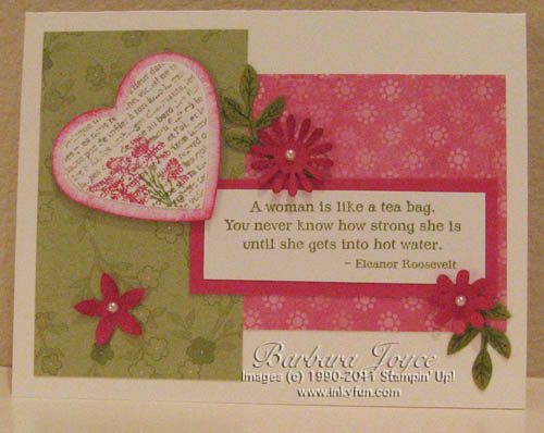 A woman is like a teabag . . .
